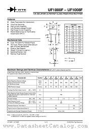 UF1004F datasheet pdf Won-Top Electronics