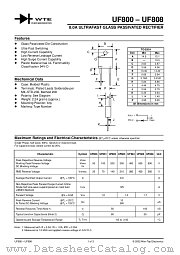 UF804 datasheet pdf Won-Top Electronics