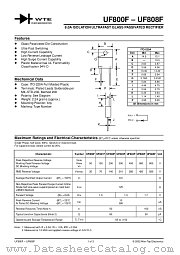 UF806F datasheet pdf Won-Top Electronics