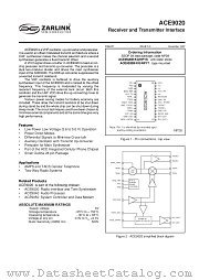 ACE9020 datasheet pdf Zarlink Semiconductor
