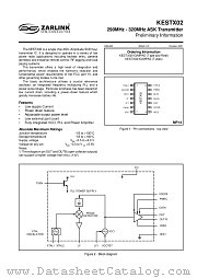 KESTX02 datasheet pdf Zarlink Semiconductor