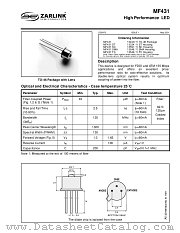 MF431 datasheet pdf Zarlink Semiconductor
