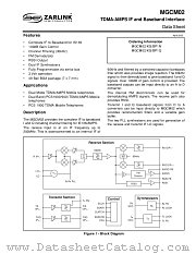MGCM02 datasheet pdf Zarlink Semiconductor