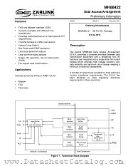 MH88422 datasheet pdf Zarlink Semiconductor