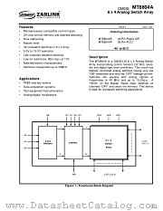 MT8804A datasheet pdf Zarlink Semiconductor