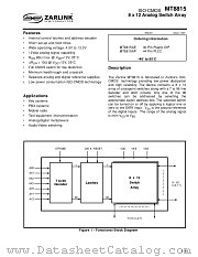 MT8815 datasheet pdf Zarlink Semiconductor