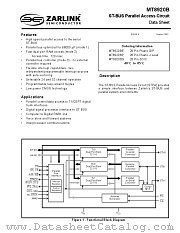 MT8920 datasheet pdf Zarlink Semiconductor