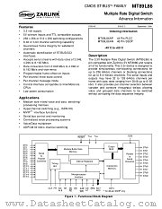 MT89L86 datasheet pdf Zarlink Semiconductor