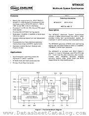 MT9042C datasheet pdf Zarlink Semiconductor
