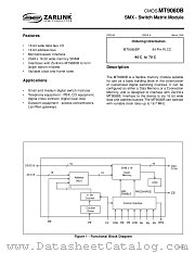 MT9080B datasheet pdf Zarlink Semiconductor