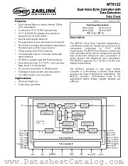 MT9122 datasheet pdf Zarlink Semiconductor