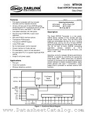 MT9126 datasheet pdf Zarlink Semiconductor