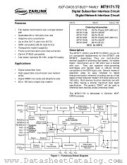 MT9171 datasheet pdf Zarlink Semiconductor