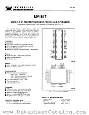 MV1817 datasheet pdf Zarlink Semiconductor
