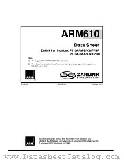 P610ARM-B datasheet pdf Zarlink Semiconductor