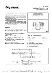 SL1710 datasheet pdf Zarlink Semiconductor