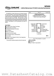 SP5055 datasheet pdf Zarlink Semiconductor