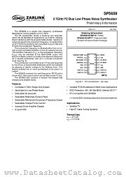 SP5659 datasheet pdf Zarlink Semiconductor