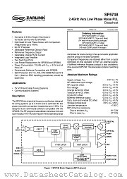 SP5748 datasheet pdf Zarlink Semiconductor