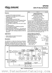 SP5769 datasheet pdf Zarlink Semiconductor