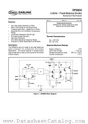 SP8808 datasheet pdf Zarlink Semiconductor