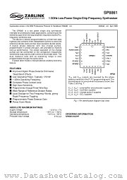 SP8861 datasheet pdf Zarlink Semiconductor