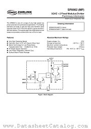 SP8902 datasheet pdf Zarlink Semiconductor