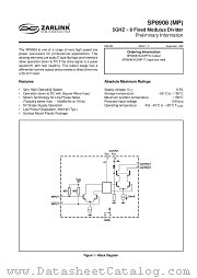 SP8908 datasheet pdf Zarlink Semiconductor
