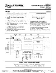 ZL50019 datasheet pdf Zarlink Semiconductor