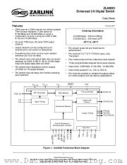 ZL50020 datasheet pdf Zarlink Semiconductor
