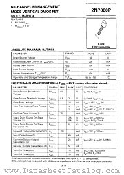 2N7000P datasheet pdf Zetex Semiconductors
