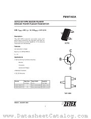 FMMT493A datasheet pdf Zetex Semiconductors