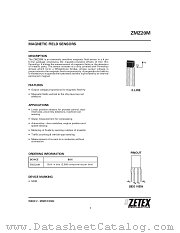 ZMZ20 datasheet pdf Zetex Semiconductors