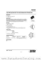 FCX605 datasheet pdf Zetex Semiconductors