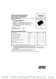 FCX619 datasheet pdf Zetex Semiconductors