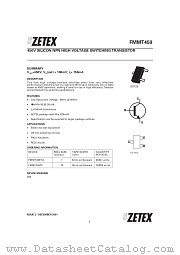 FMMT459 datasheet pdf Zetex Semiconductors