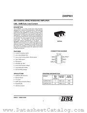 ZAMP001 datasheet pdf Zetex Semiconductors