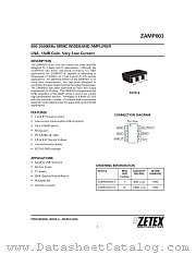 ZAMP003 datasheet pdf Zetex Semiconductors
