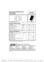 ZDT751 datasheet pdf Zetex Semiconductors
