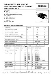 ZHCS400 datasheet pdf Zetex Semiconductors