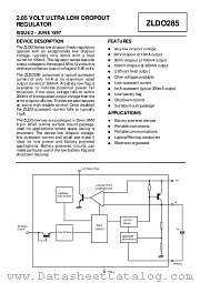 ZLDO285T8 datasheet pdf Zetex Semiconductors