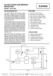 ZLDO500 datasheet pdf Zetex Semiconductors