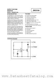 ZM33164 datasheet pdf Zetex Semiconductors