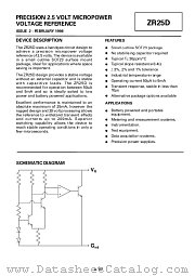 ZR25D datasheet pdf Zetex Semiconductors