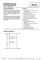 ZRA245A datasheet pdf Zetex Semiconductors