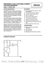 ZRC500 datasheet pdf Zetex Semiconductors