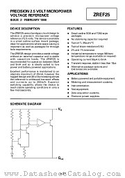 ZREF2502 datasheet pdf Zetex Semiconductors