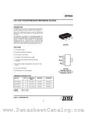 ZRT050 datasheet pdf Zetex Semiconductors