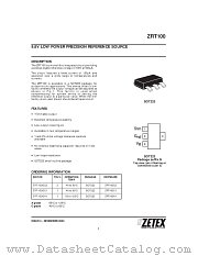 ZRT100 datasheet pdf Zetex Semiconductors