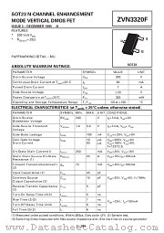 ZVN3320F datasheet pdf Zetex Semiconductors